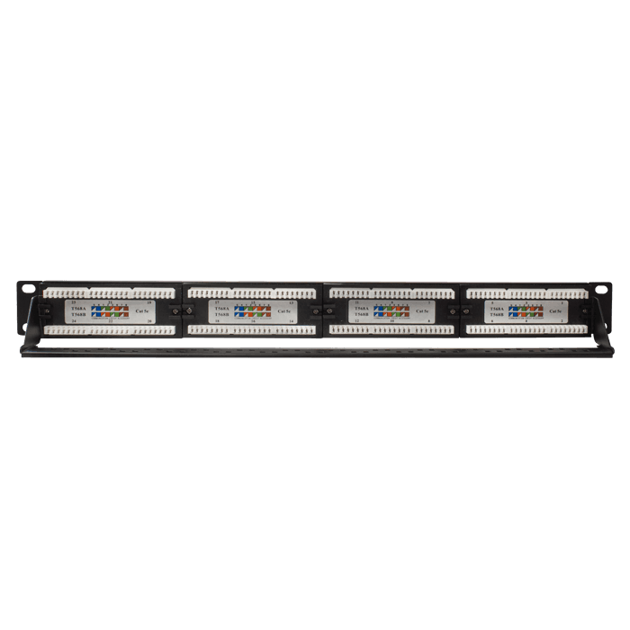 Патч-панель 19'. 24 порта RJ-45. UTP. Cat.5e. 1U