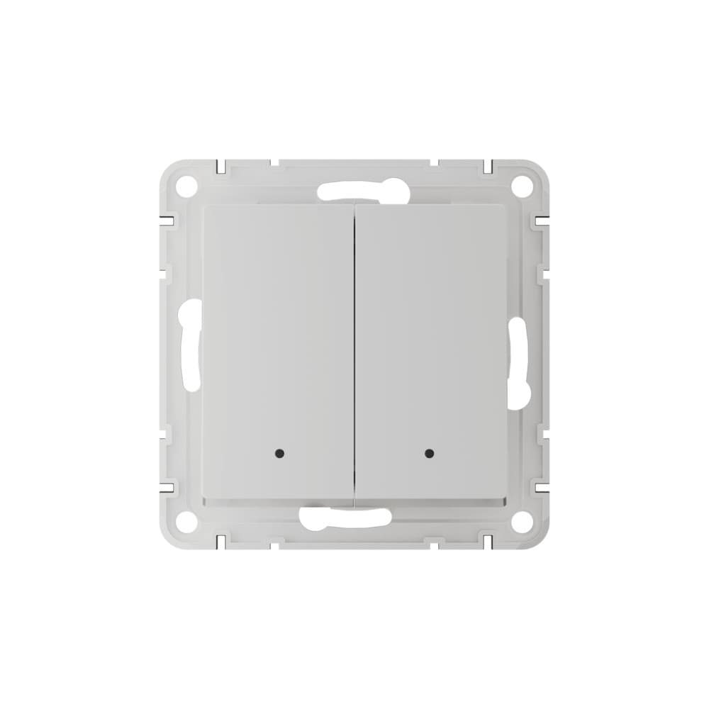 ATLASDESIGN SMART 2-кл. ВЫКЛЮЧАТЕЛЬ с подсв., Zigbee, сх.5, L+N, 10А, мех., БЕЛЫЙ