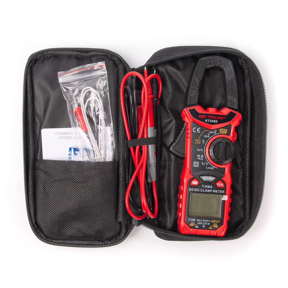 Клещи токовые цифровые КТ 206D серия PROLINE