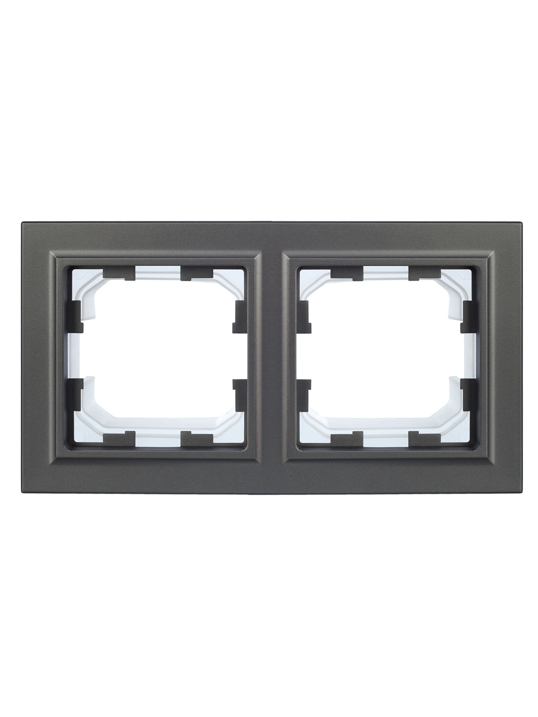 BRITE Рамка 2-местная IP44 РУ-2-БрС-44 сталь