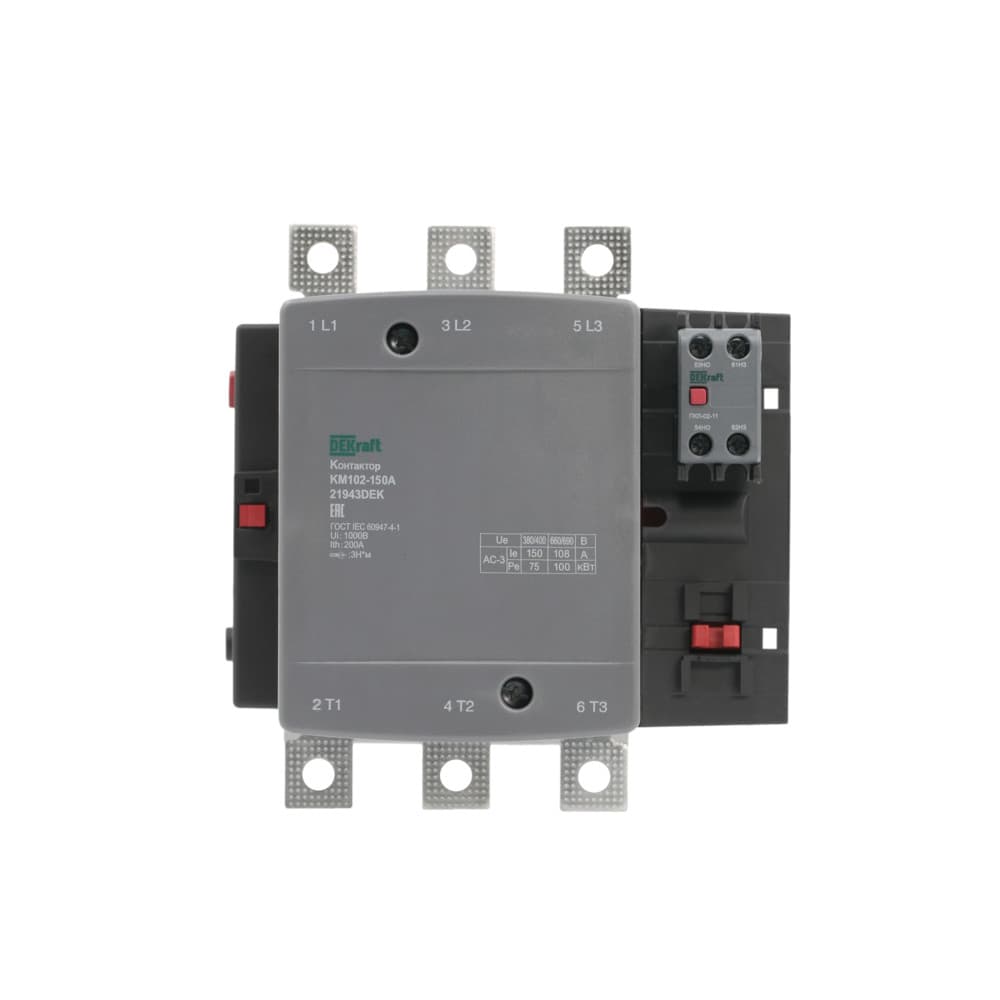 Контактор 150А 220В АС АС3 АС4 1НО+1НЗ КМ-102