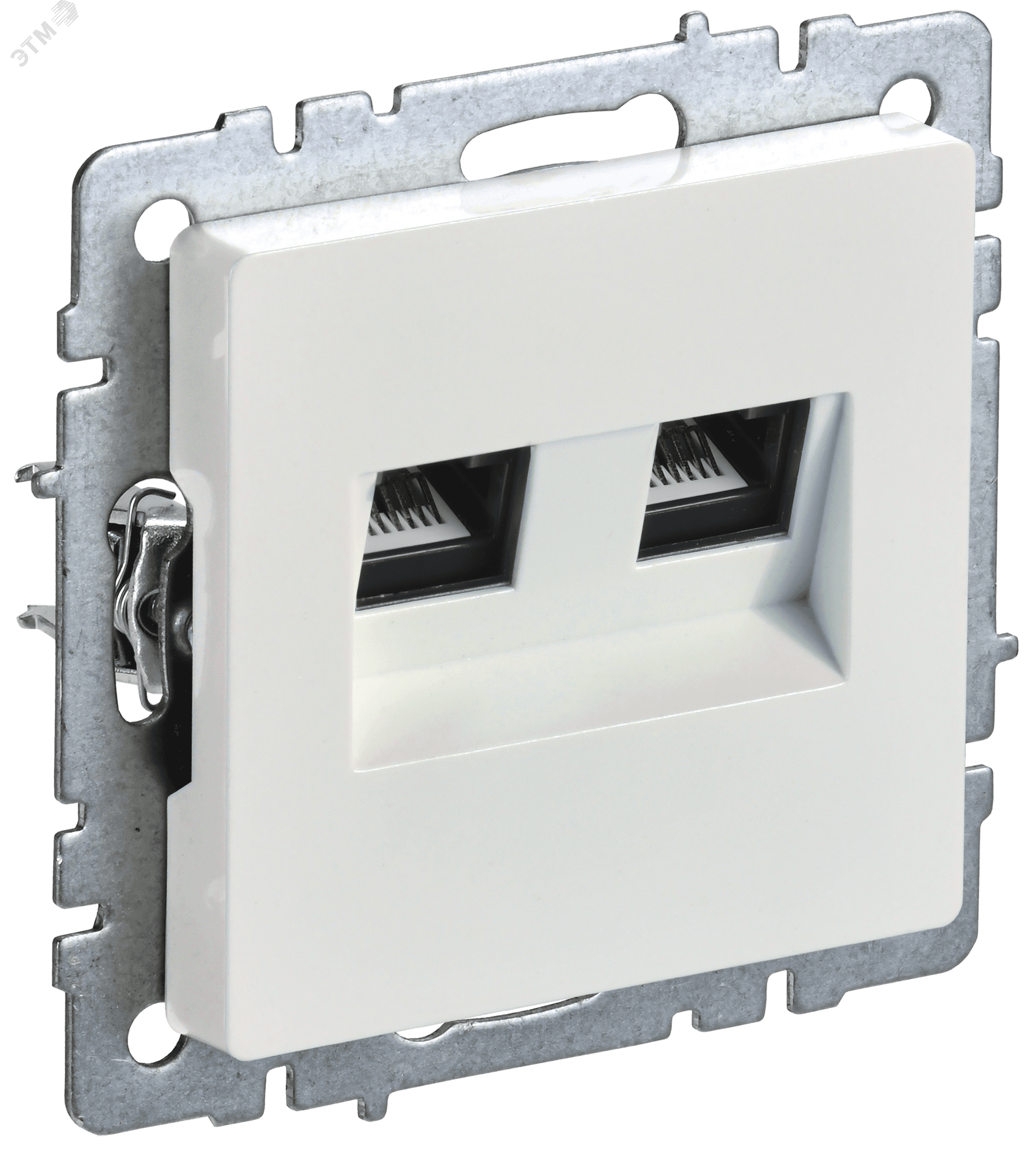 BRITE Розетка компьютерная двойная кат.5E RJ45 РК10-2-БрЖ жемчуг