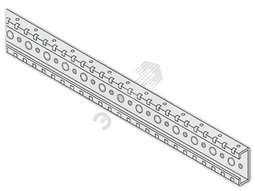Профиль поперечный L=588мм (2шт) оцинкованный