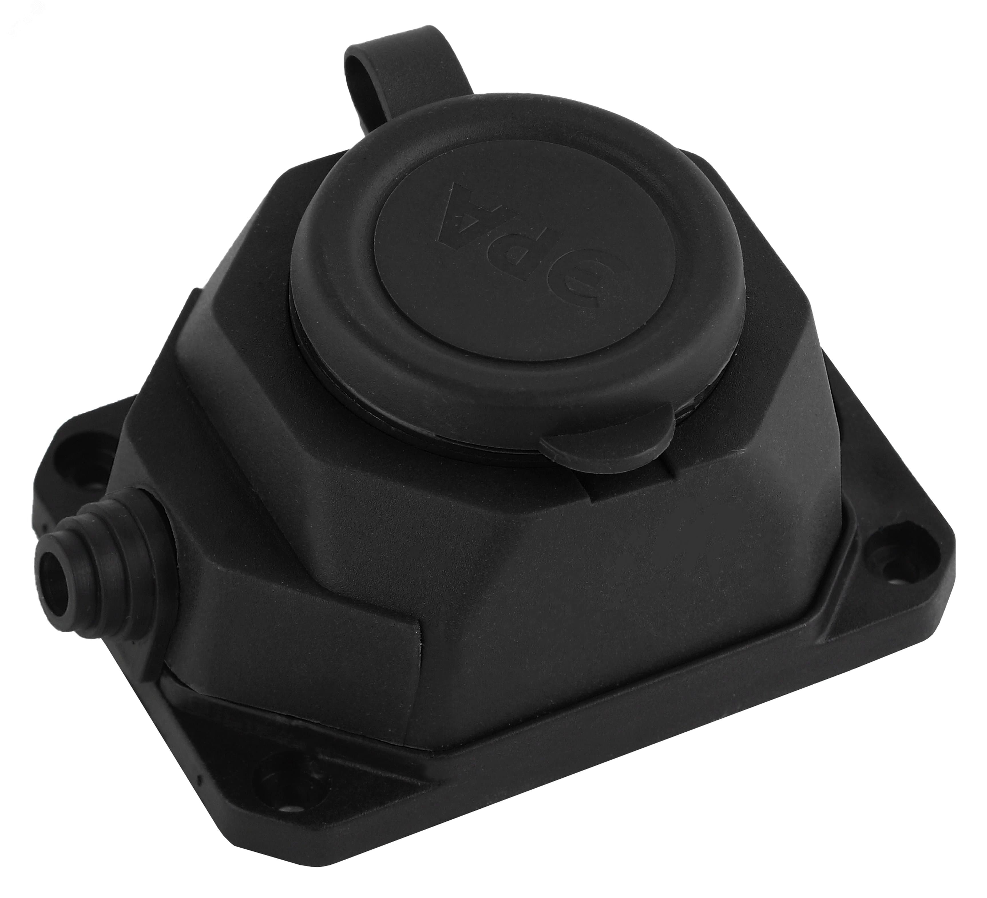 Колодка каучук с/з 1гн 16 A IP44 черная K-1e-B-IP44