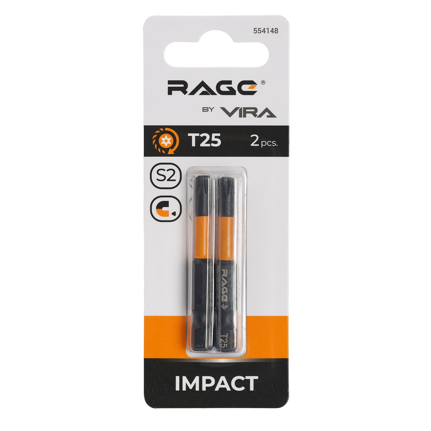Набор бит торсионных IMPACT 2 шт TORX T25 S2 х 50 мм