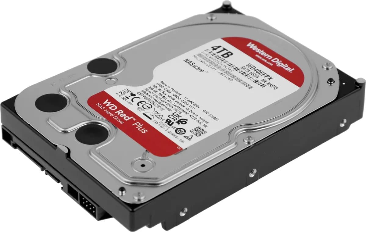 Жесткий диск 3.5'' 4 ТБ Red Plus, SATAIII, 5400 об/мин, 256 МБ