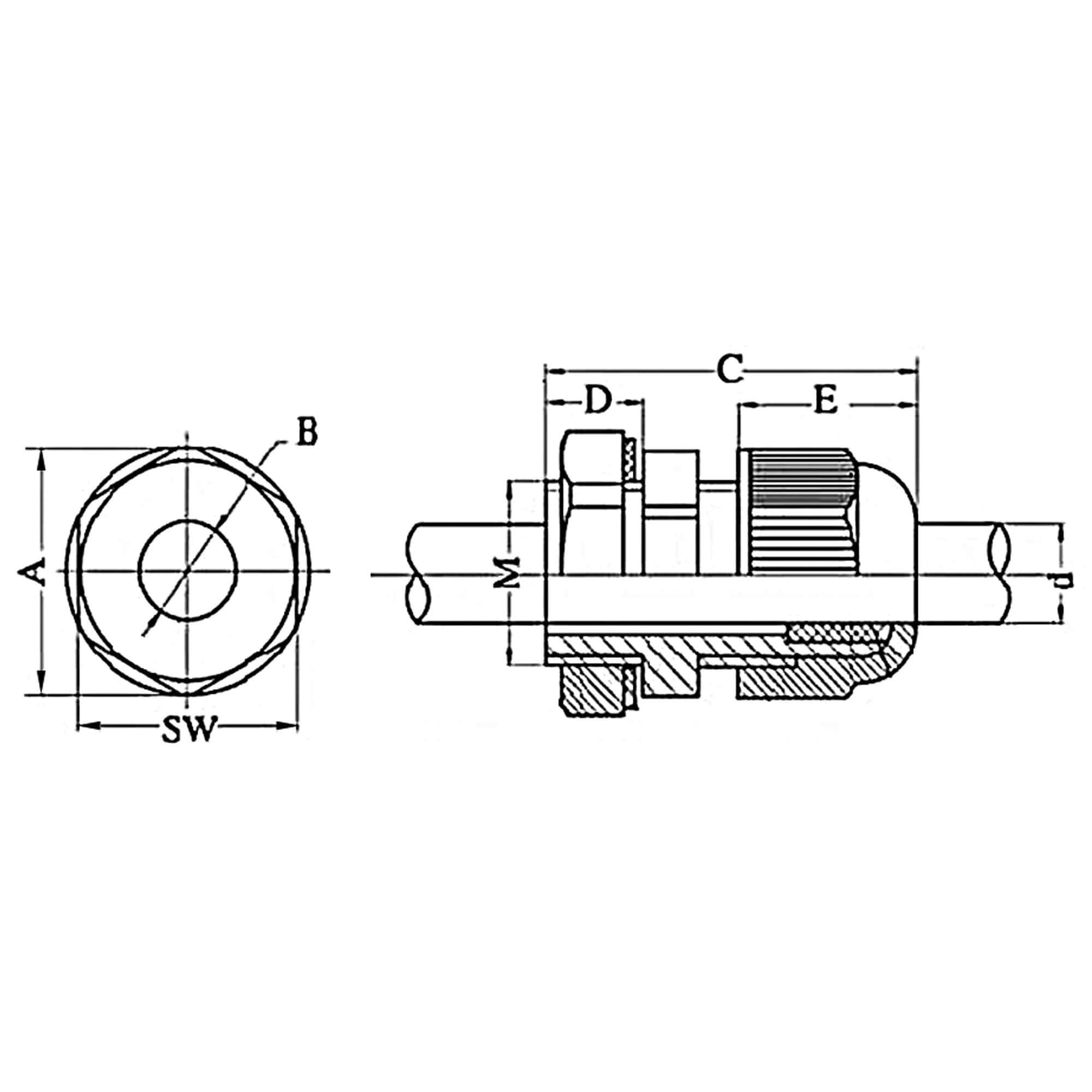 Сальник PG-21 диаметр кабеля 13-18 IP68