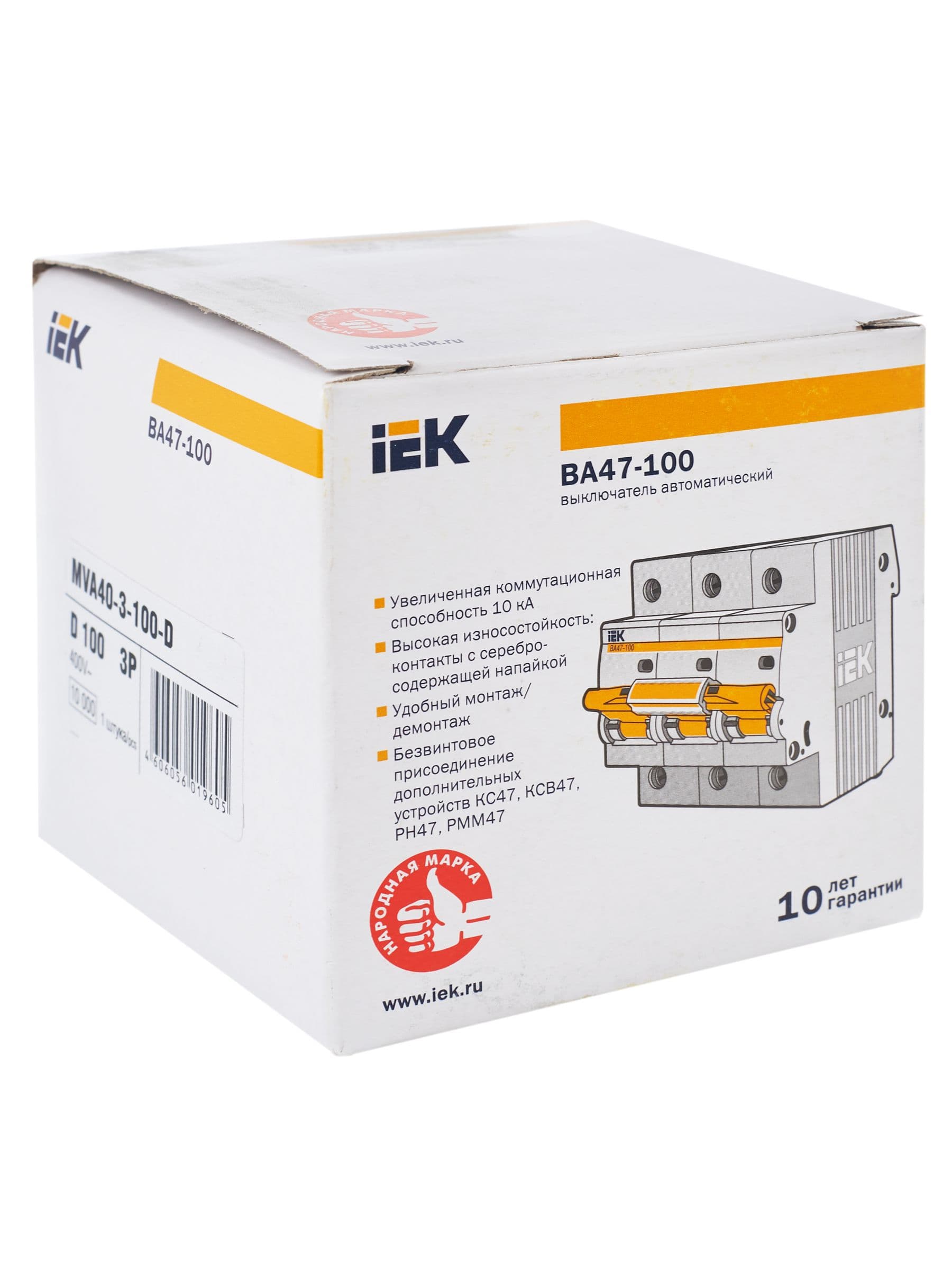 KARAT Автоматический выключатель ВА47-100 3P D 100А 10кА