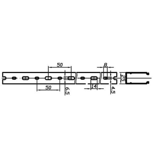 Короб перфорированный RL6 25x80 серый QUADRO