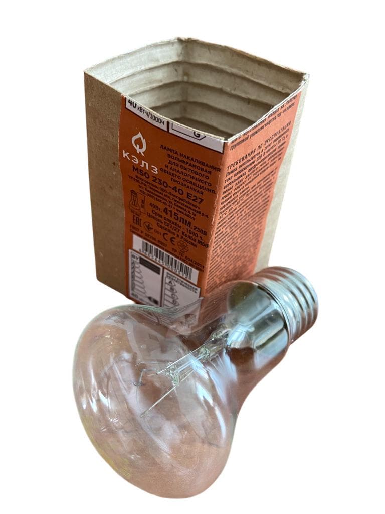 Лампа накаливания 230- 40вт Е27/М50 Гриб