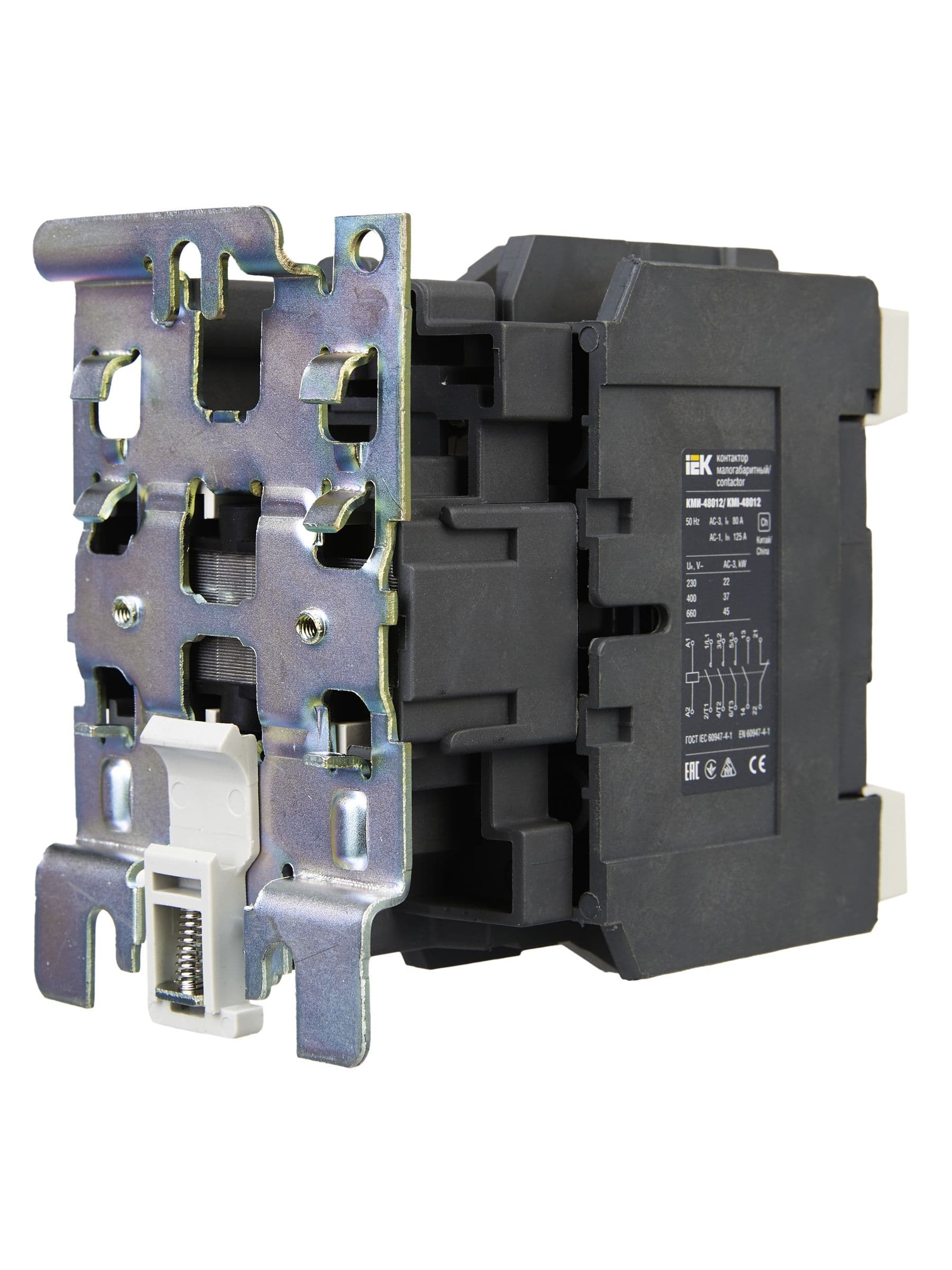 Контактор КМИ-48012 80А 230В/АС3 1NO,1NC IEK