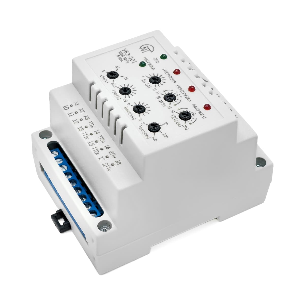 Реле тока УБЗ-301 5-50A для защиты двигателей