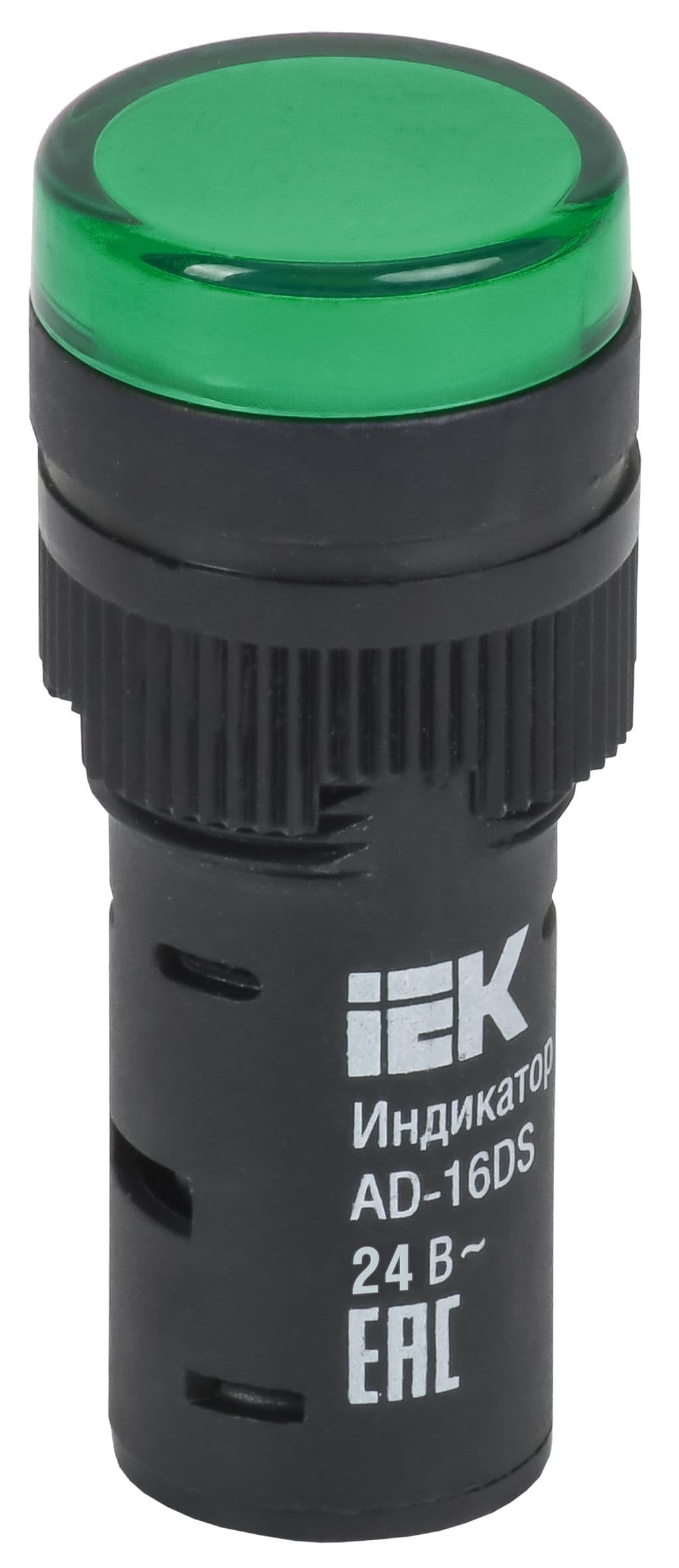 Лампа AD16DS(LED)матрица d=16мм зеленый 24В AC/DC IEK