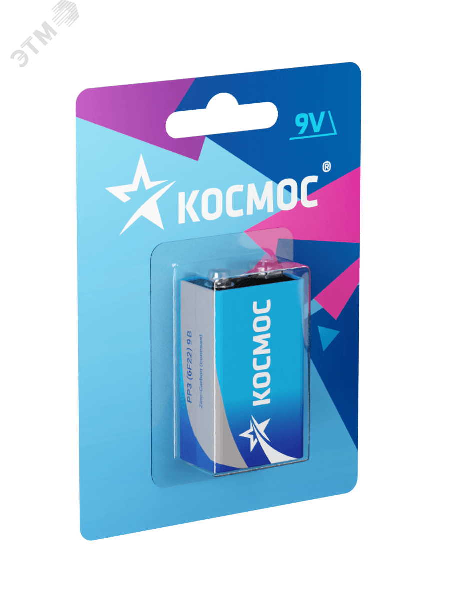Батарейка  6F22 (крона) 9V Zinc carbon 1BL