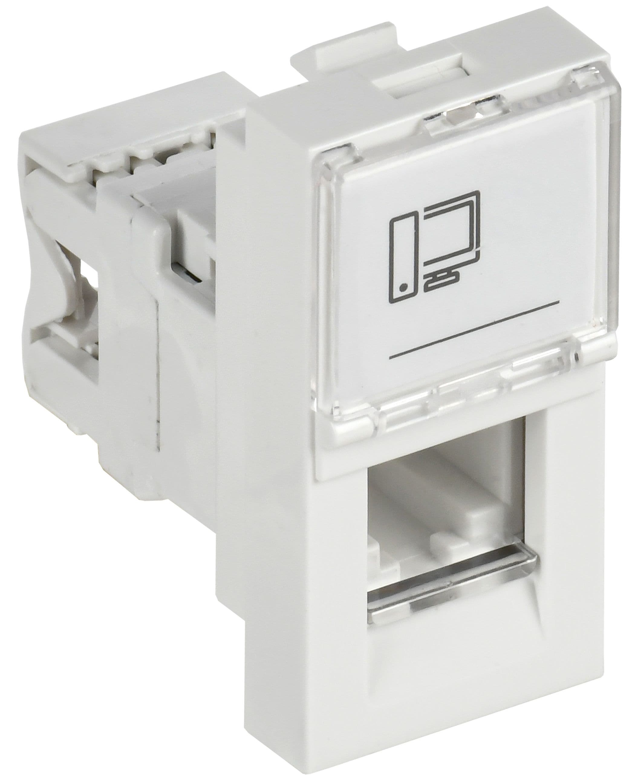 Розетка компьютерная РКИ-10-00-П RJ-45 UTP кат.5e (на 1 модуль) ПРАЙМЕР белая