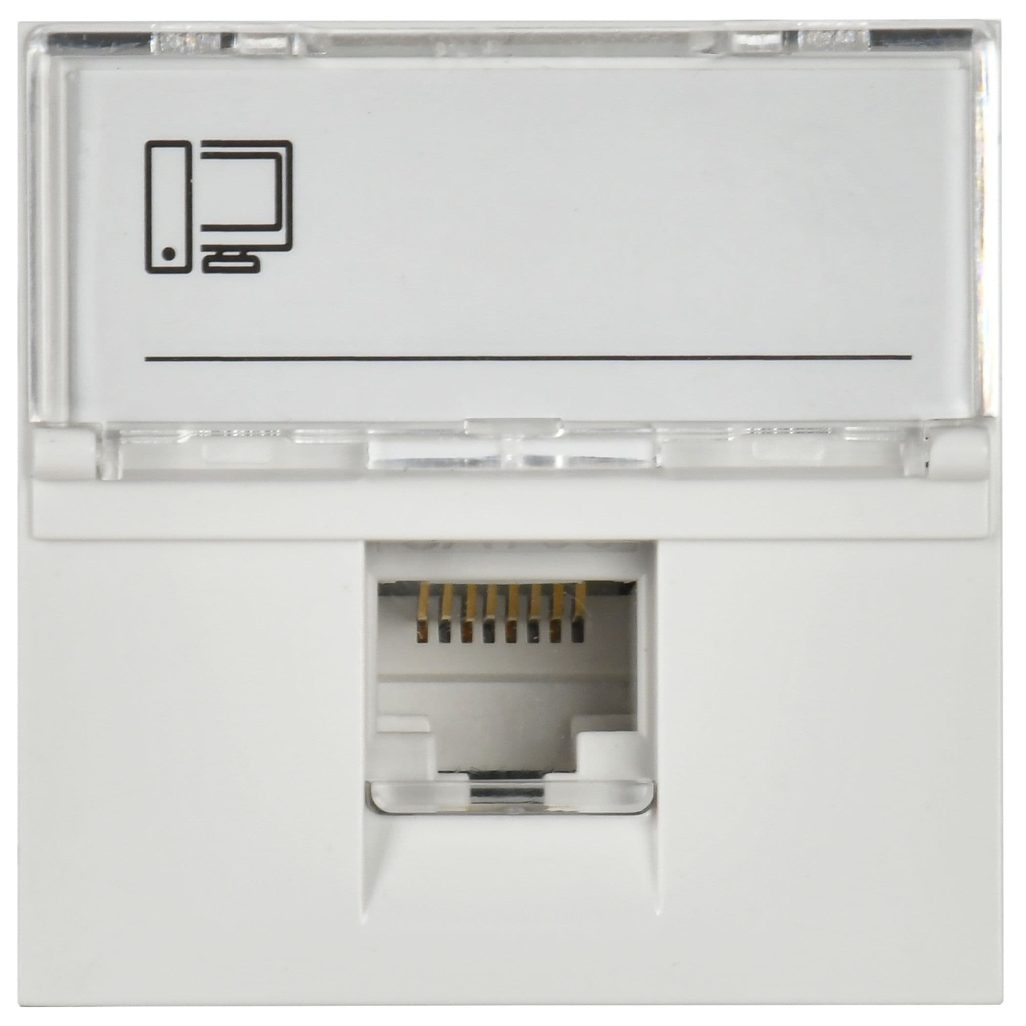 Розетка компьютерная РКИ-20-00-П RJ-45 UTP кат.5e (на 2 модуля) ПРАЙМЕР белая