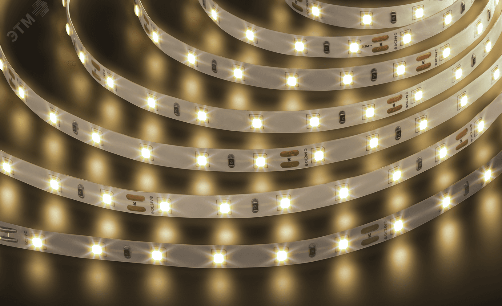Лента светодиодная 4.8Вт/м 24В 3000К IP20 60LED/м NLS-2835 5м