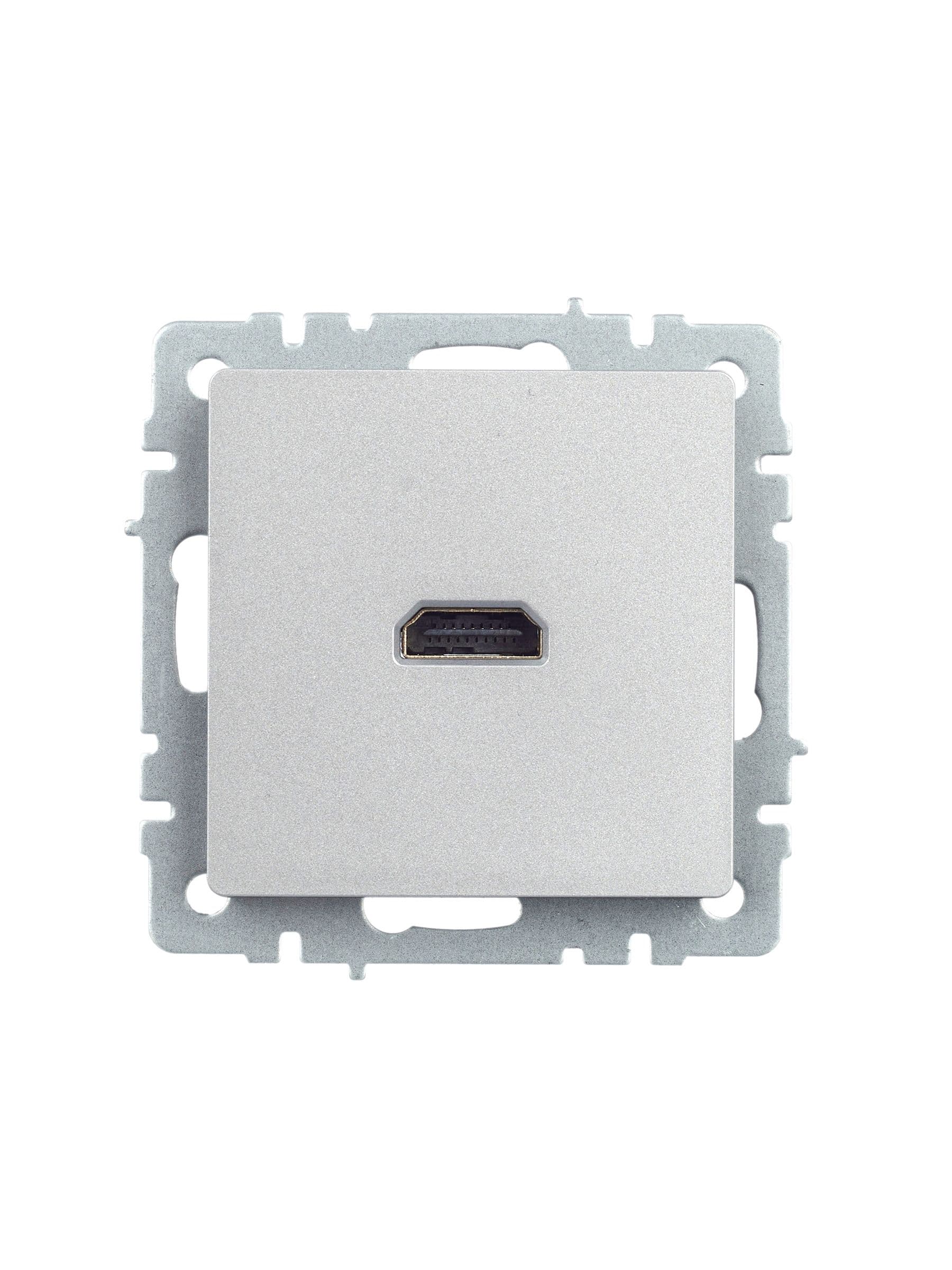 BRITE Розетка HDMI РHDMI-0-БрА алюминий