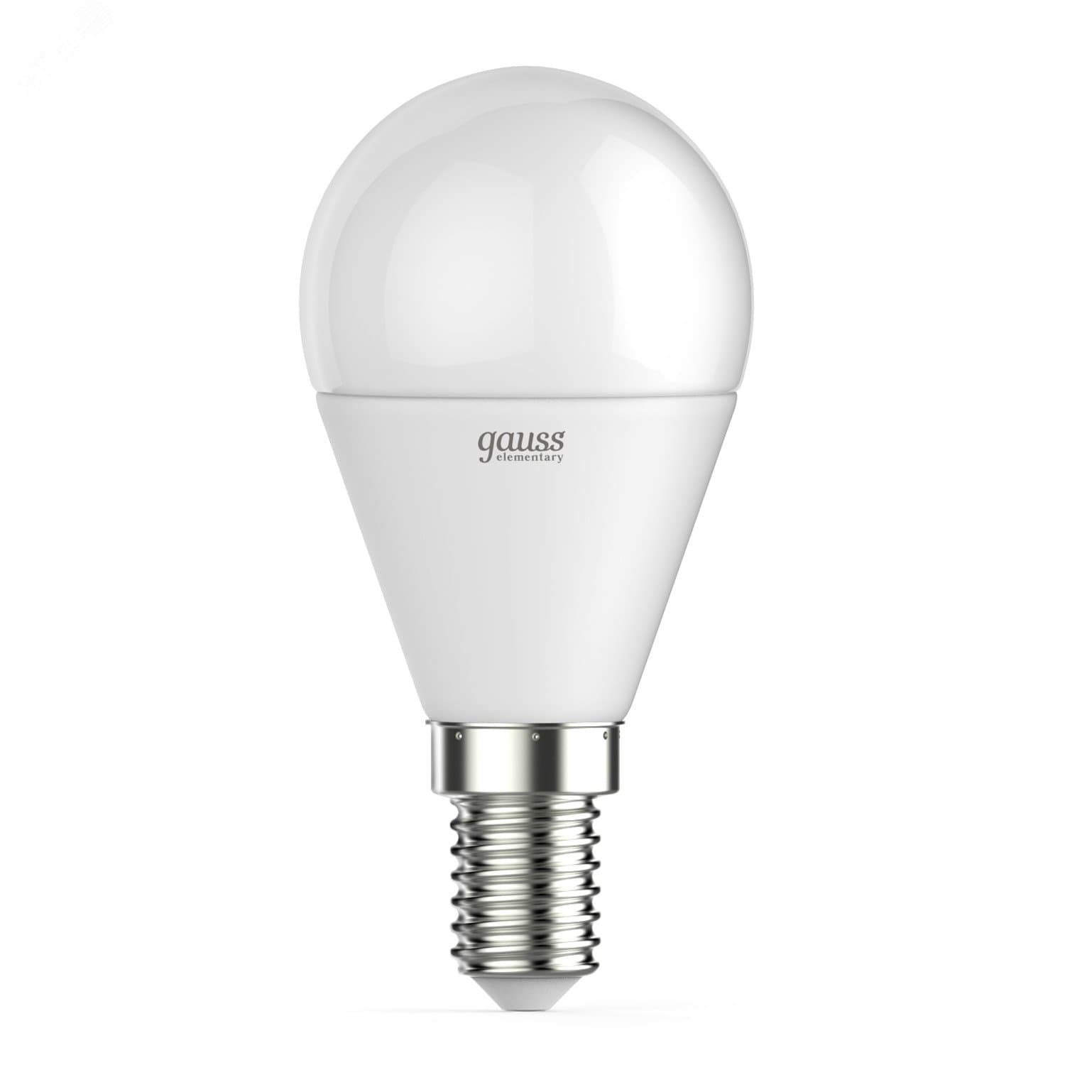 Лампа светодиодная LED 12 Вт 880 лм 3000К шар P45 теплый E14 AC 220В Elementary