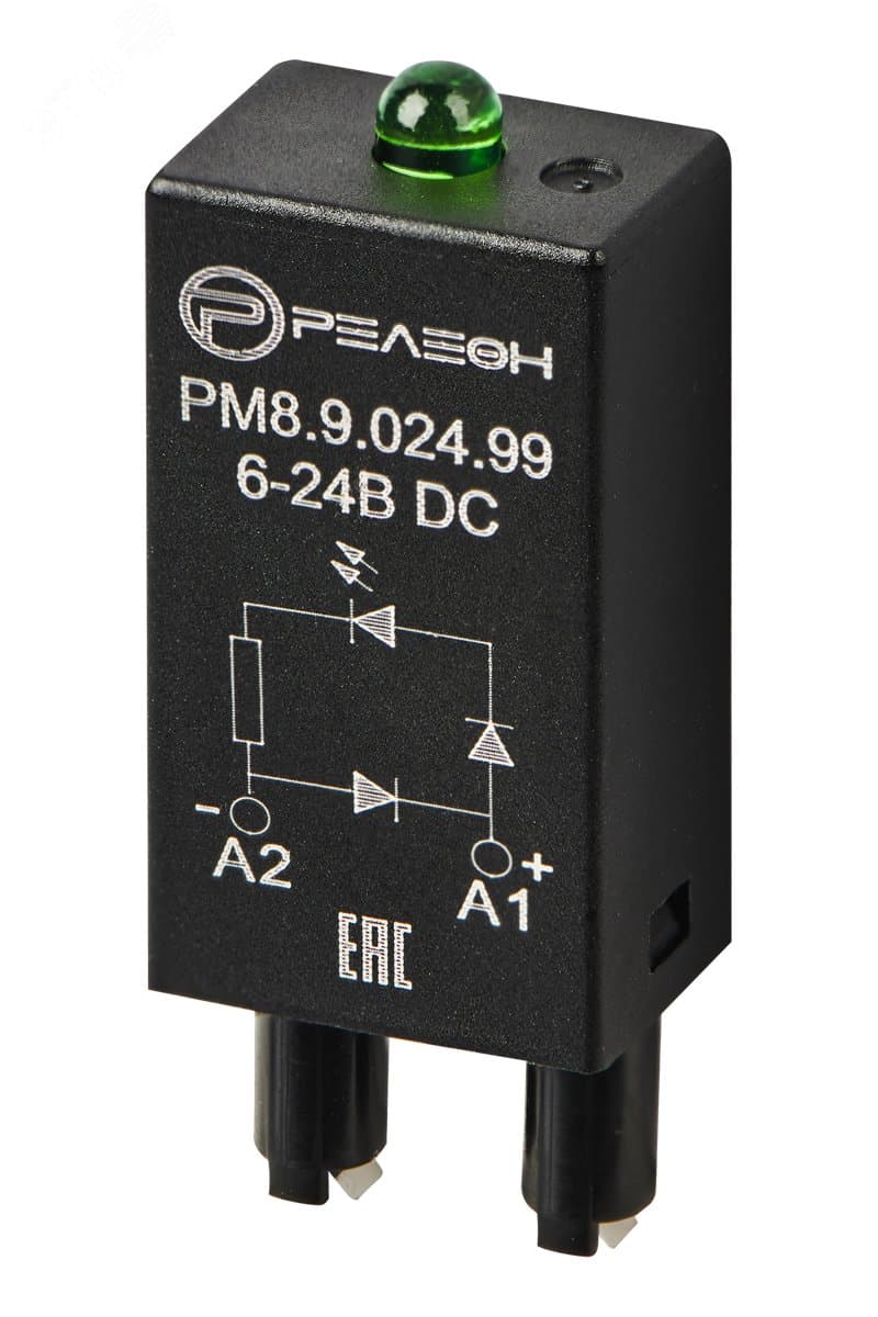Модуль индикации и защиты, LED + Диод + A1, 6-24ВDC