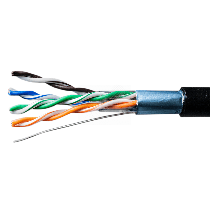 Витая пара F/UTP Cat 5e 4х2хAWG24 Premium OUT Cu (FTP Cat 5e 4x2x0.51 5e OUT/Cu)