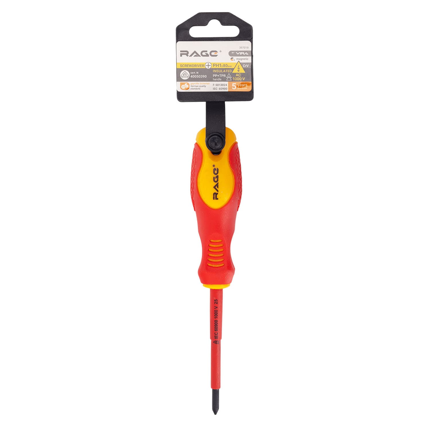 Отвертка диэлектрическая крестовая VDE PH1 x 80