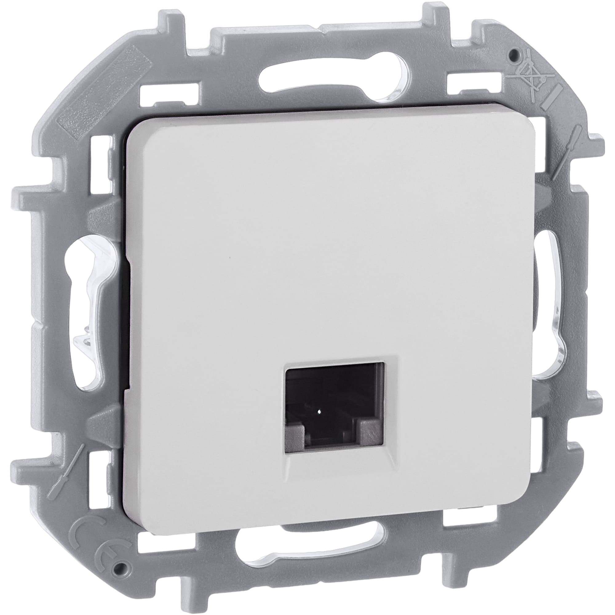 Розетка компьютерная RJ45 категория 5Е UTP белый INSPIRIA