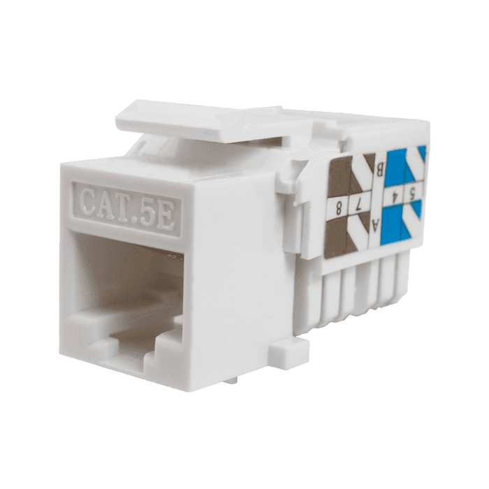 Keystone Jack 8P8C (RJ-45), UTP, Cat.5e. инструментальная заделка, белый