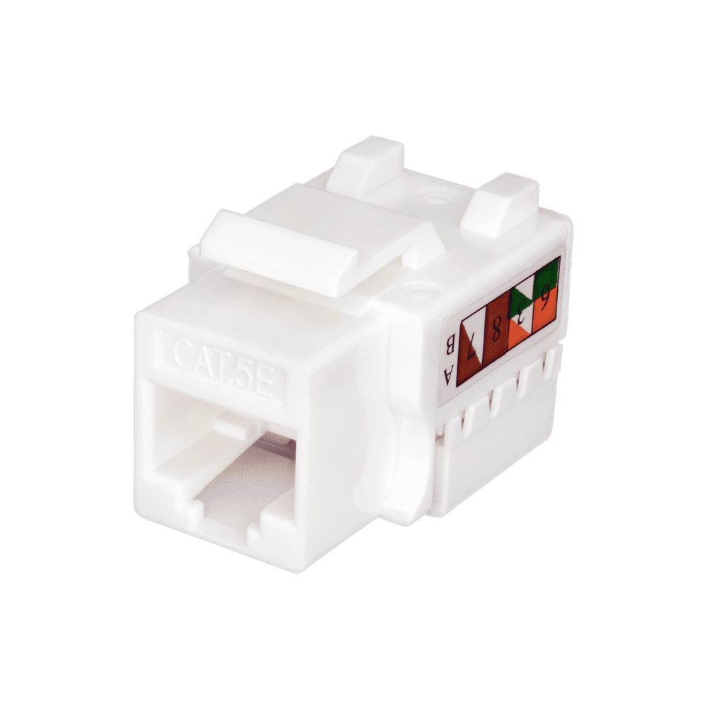 Keystone Jack 8P8C (RJ-45), UTP, Cat.5e. инструментальная заделка, белый