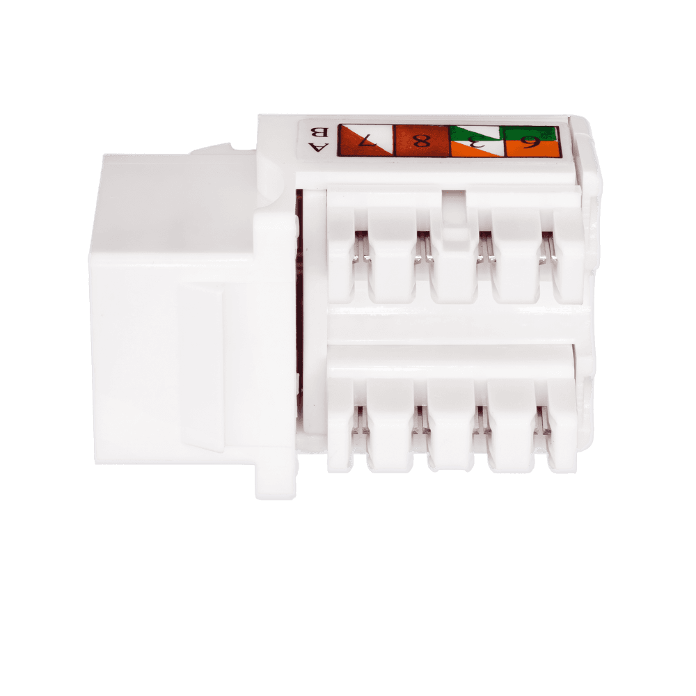 Keystone Jack 8P8C (RJ-45), UTP, Cat.5e. инструментальная заделка, белый