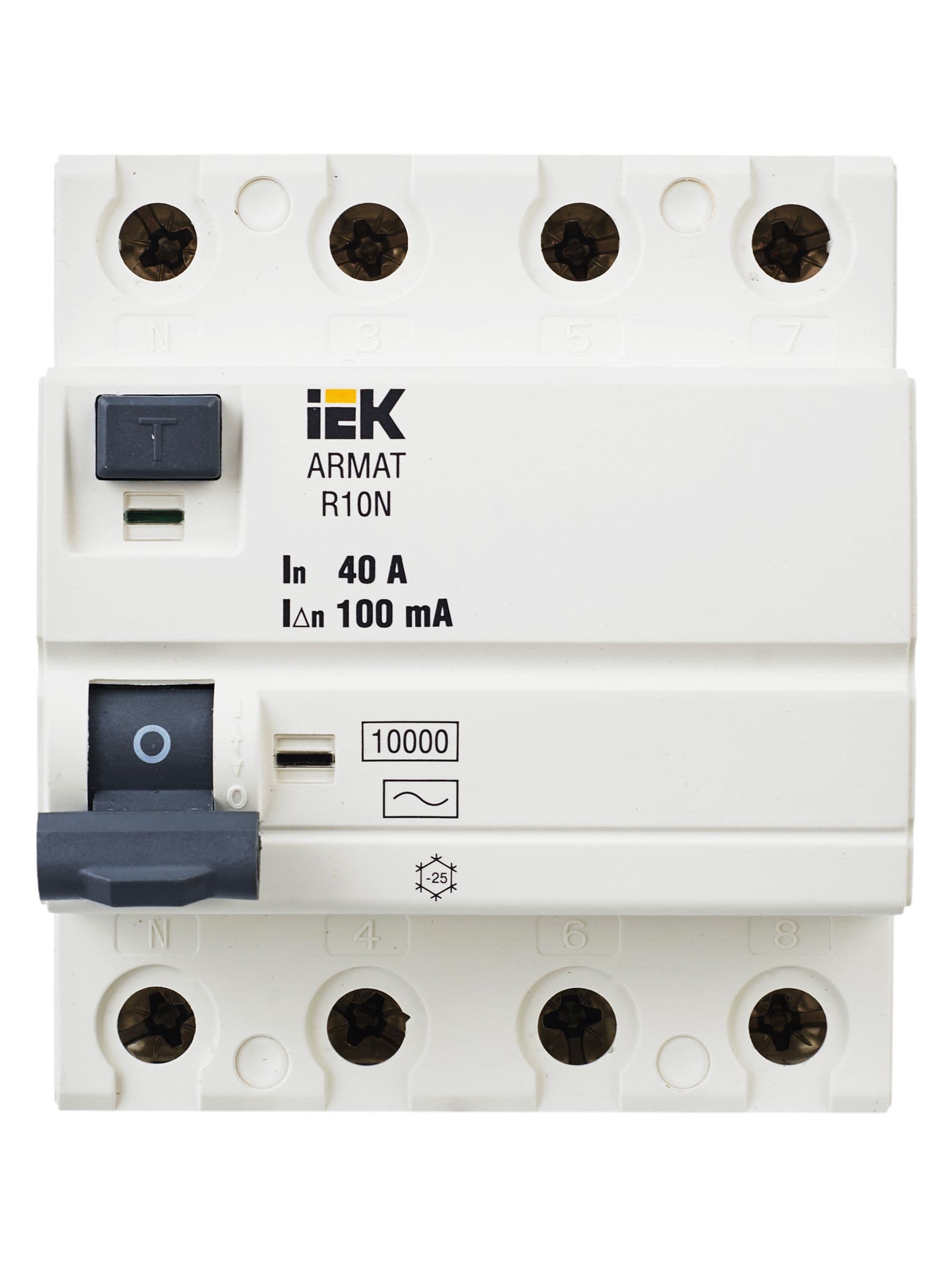 ARMAT Выключатель дифференциального тока R10N 4P 40А 100мА тип AC