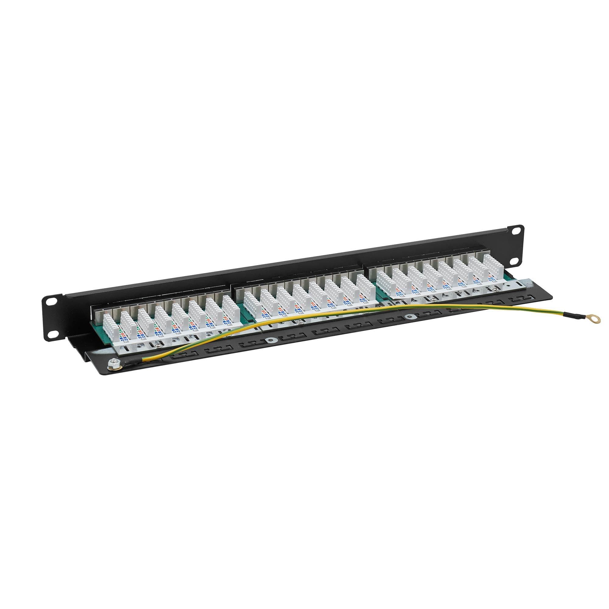 Патч-панель 19'.1U. CAT6. 24 порта RJ45. экранированная