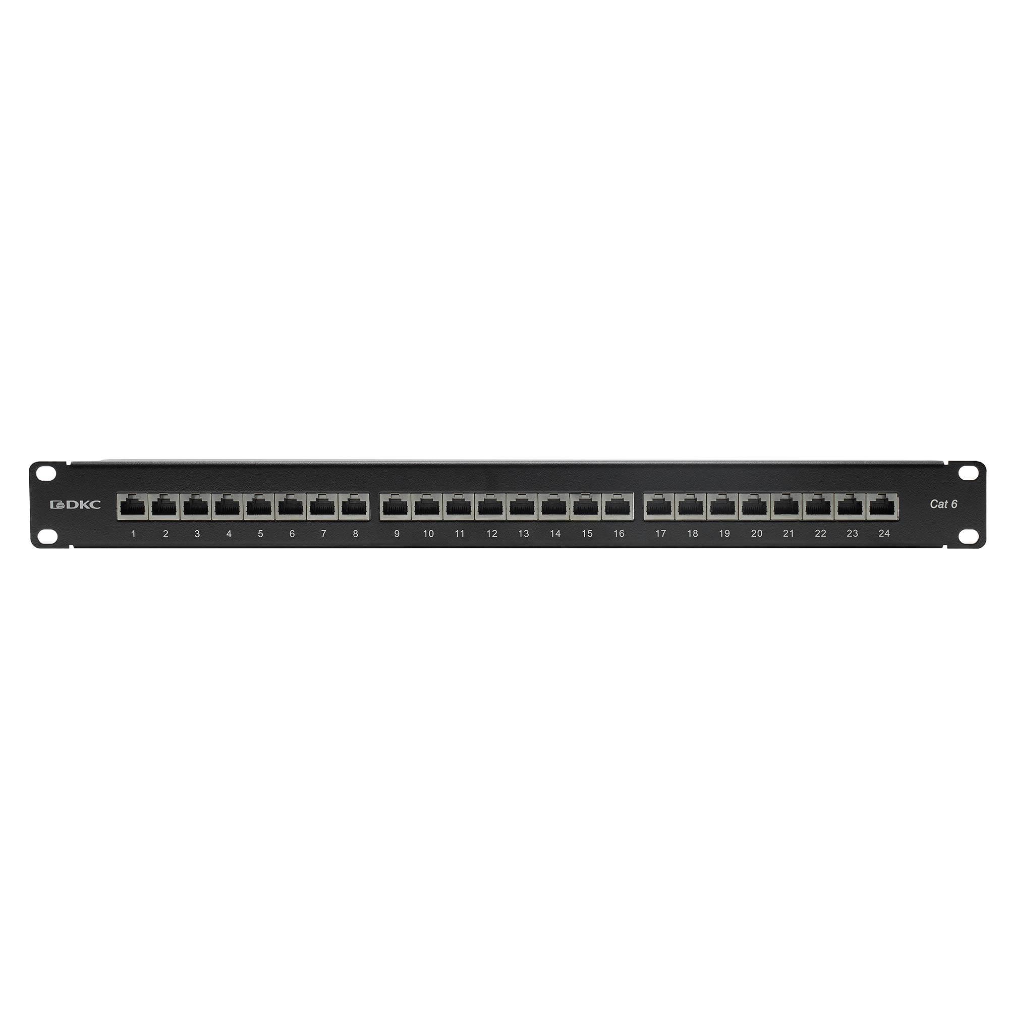 Патч-панель 19'.1U. CAT6. 24 порта RJ45. экранированная