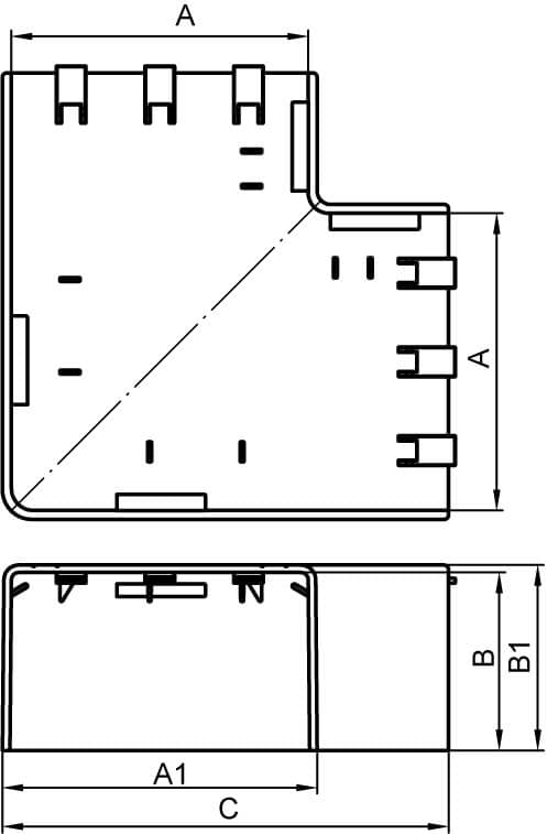 Угол плоский Г-образный 120x60 NPAN IN-Liner