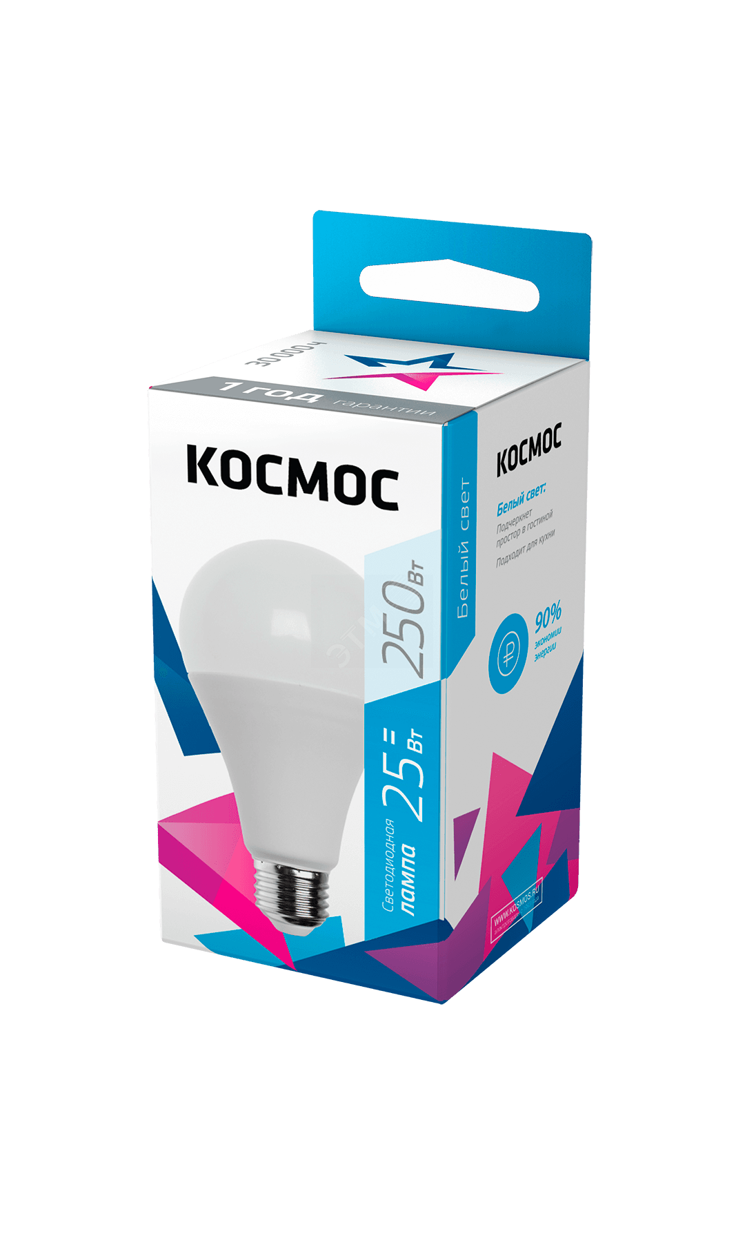 Лампа светодиодная LED 25Вт 220В E27 D65х130 4500 белый A65