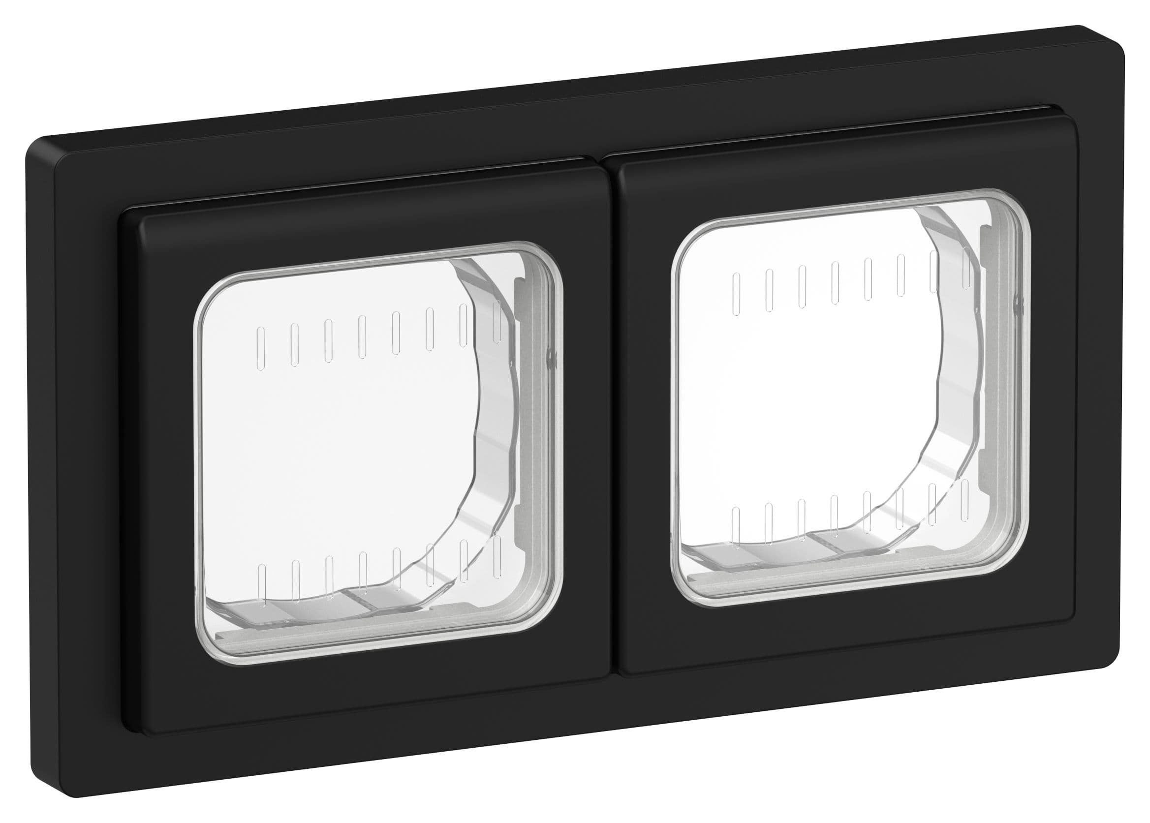 FLITE Рамка 2-местная IP55 Рпро-2-55-ФлЧ черный IEK