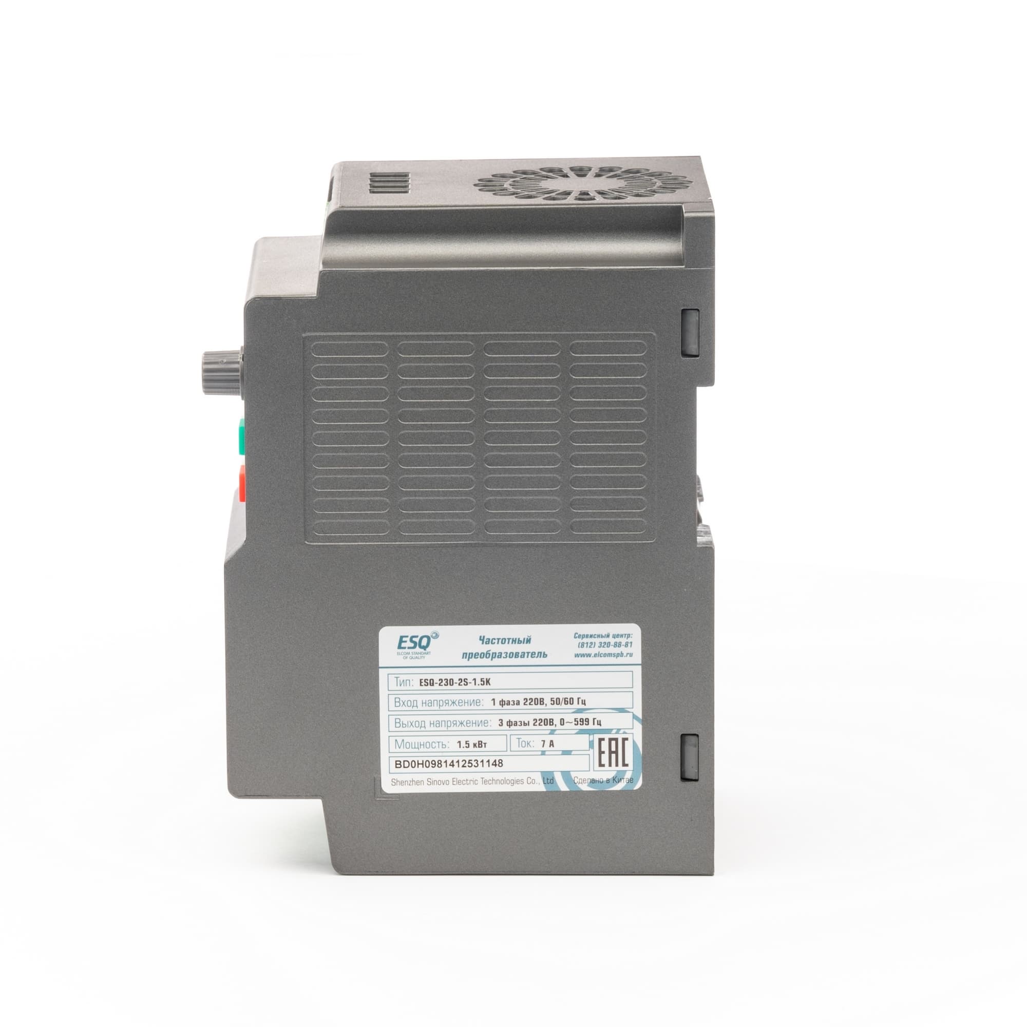 Преобразователь частоты ESQ-230-2S-1.5K 1.5 кВт, 220В