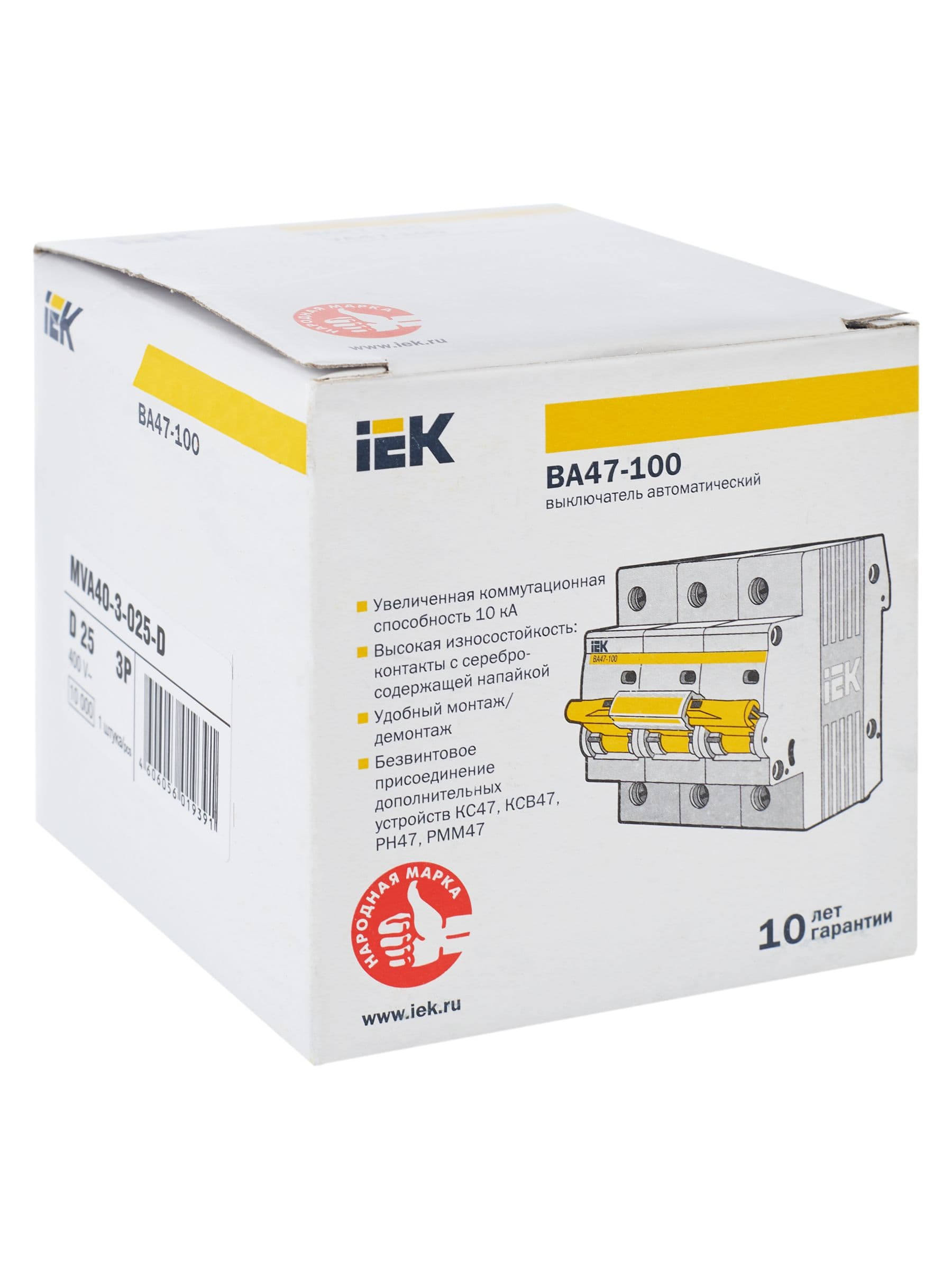 KARAT Автоматический выключатель ВА47-100 3P D 25А 10кА