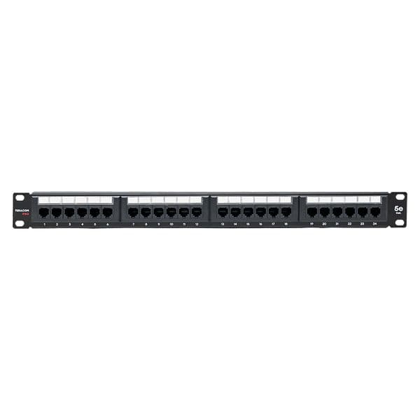Патч-панель TERACOM PRO 19'' Cat.5E 1U неэкранированная UTP 24 порта RJ-45 Dual IDC
