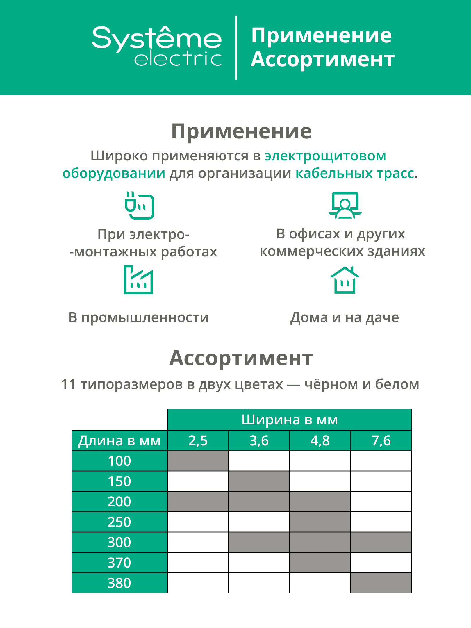 Стяжка кабельная MultiSet 200х2.5 Белая (100шт)