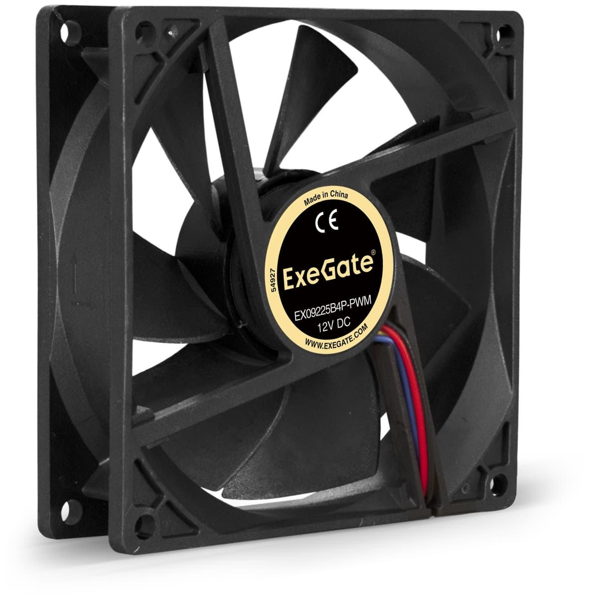 Вентилятор для корпуса 12В DC, 92x92x25 мм, 4pin PWM, 0-2200 RPM, 0-25dBA, двойной шарикоподшипник