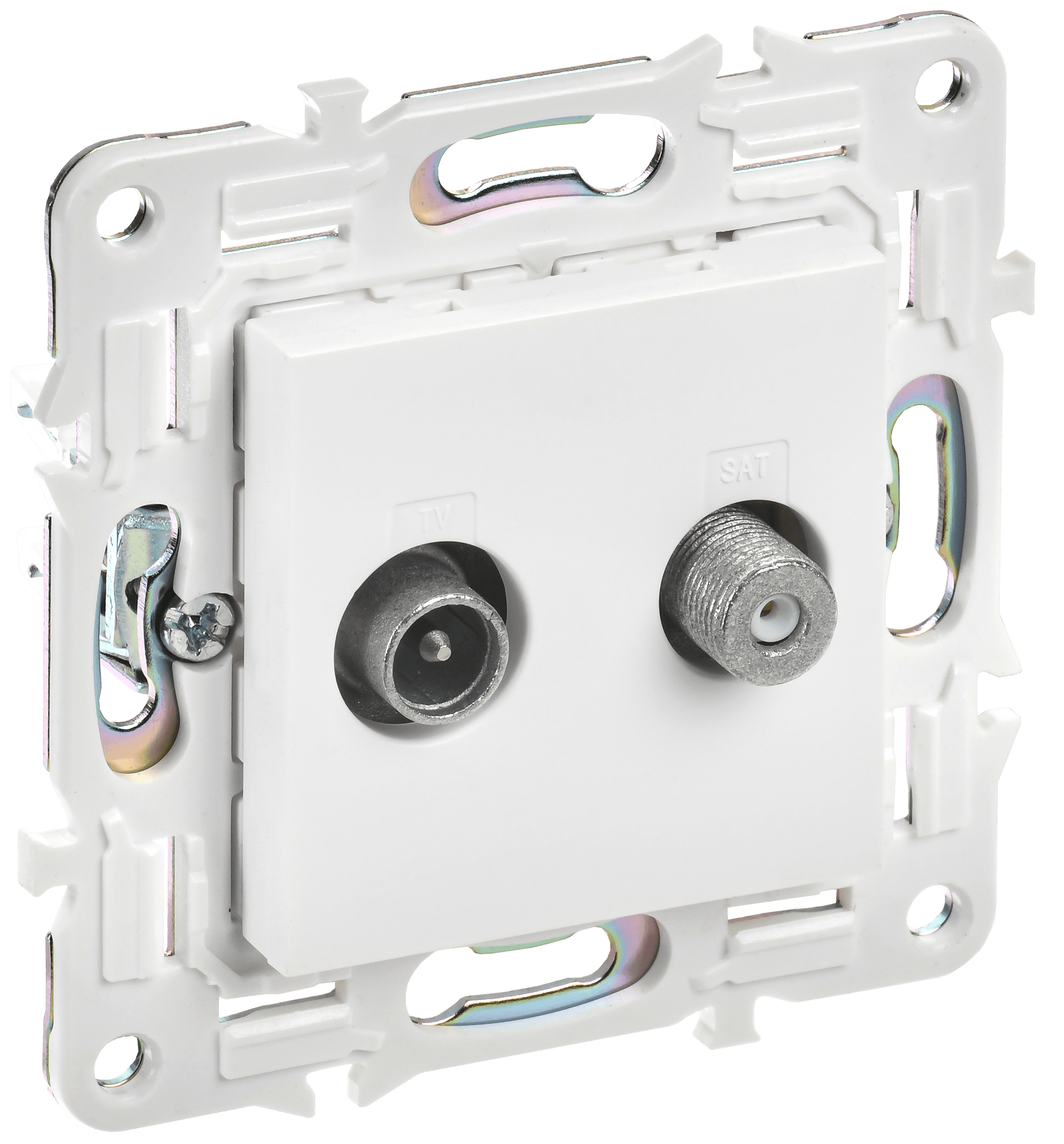 SKANDY Розетка двойная TV+SAT SK-A13W арктический белый IEK