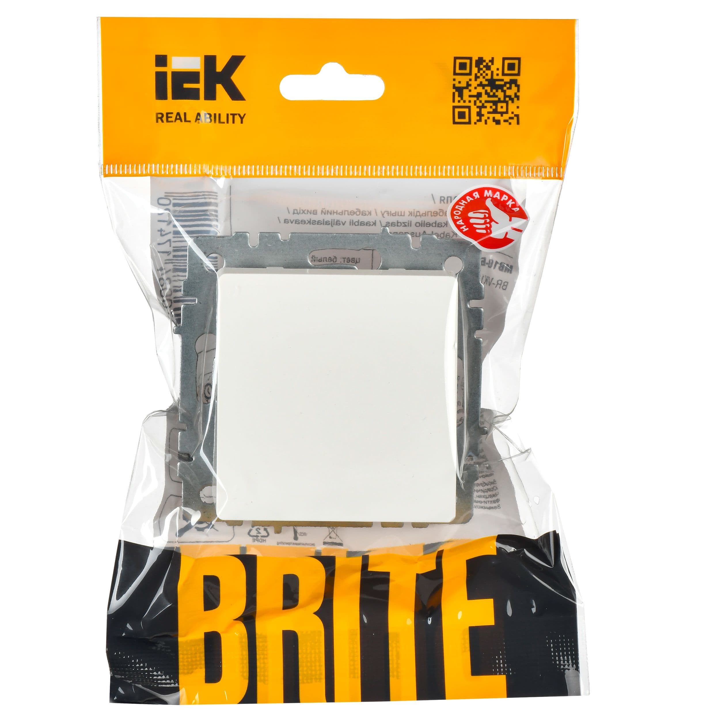 BRITE Выключатель 1-клавишный перекрестный 10А ВС10-1-3-БрБ белый