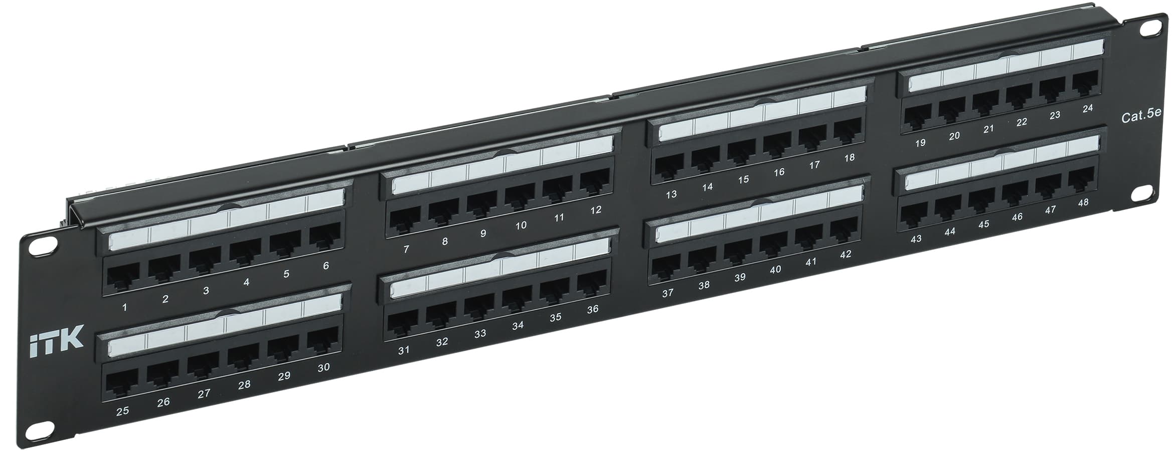 Патч-панель кат. 5е UTP 48 портов Dual IDC слайд лейбл 2U