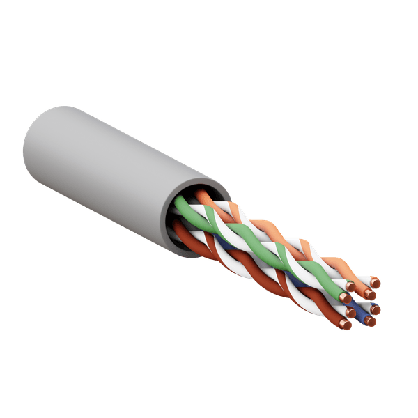 Витая пара TERACOM PRO 5E U/UTP 4 пары solid 24AWG LSZH нг(А)-HF серый 305м