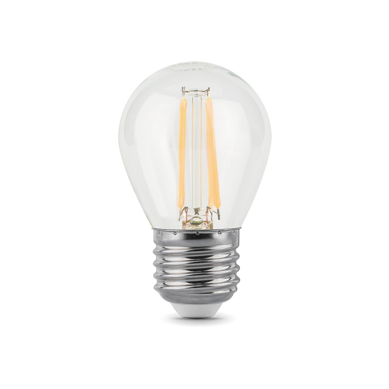 Лампа светодиодная филаментная LED 7 Вт 550 лм 2700К шар P45 теплый E27 AC 220В прозрачная колба Black Filament
