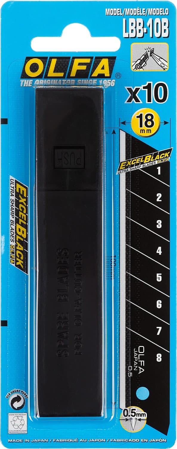 Лезвия сегментированные EXCEL BLACK 18х100х0.5 мм 10 шт.