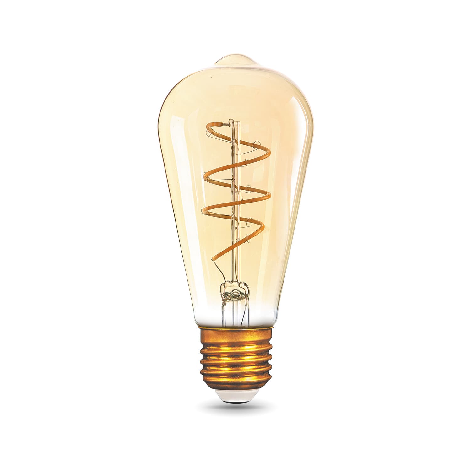 Лампа светодиодная филаментная LED 6 Вт 360 лм 2400К ST64 теплый E27 AC 220В золотистая колба Black Filament