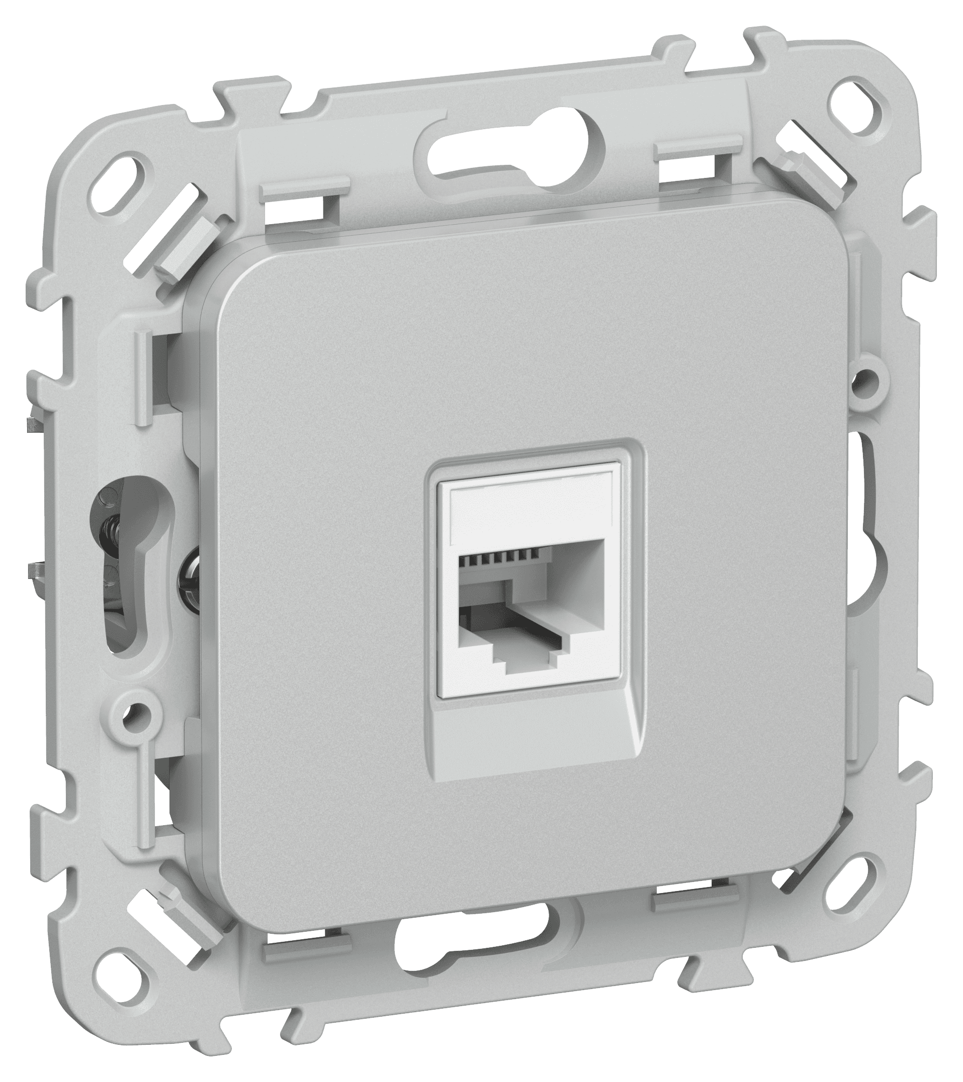 FLITE Розетка компьютерная RJ45 категория 6 UTP РК6-1-0-ФлА алюминий IEK