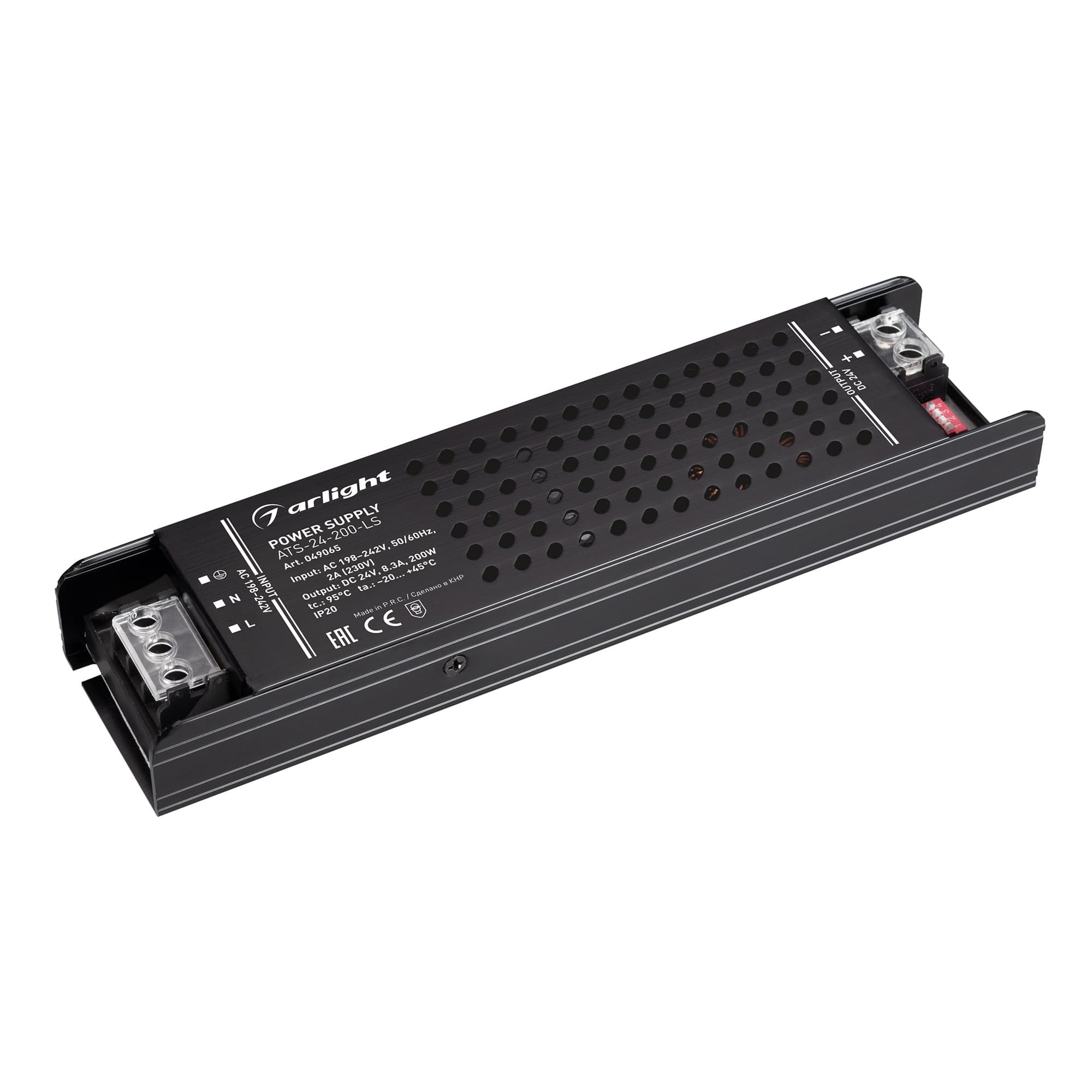 Блок питания ATS-24-200-LS (24V, 8.3A, 200W) (ARL, для светодиодных лент, IP20 сетка, 5 лет)